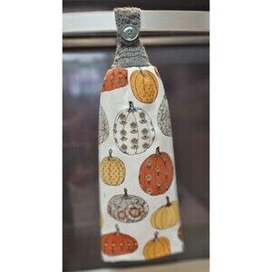 Halloween Crocheted Hanging Kitchen Hand Full Rachel Zoe Towel Pumpkins Handmade